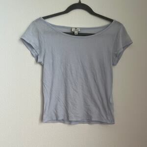 J.Crew Light Blue Scoop-Neck Short-Sleeve T-Shirt XS Soft Girl Minimalist Pastel